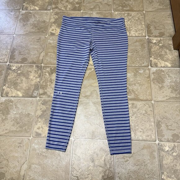 Women's Under Armour Gray & Blue Striped Pull-On Athletic Pants - XL - Picture 1 of 4